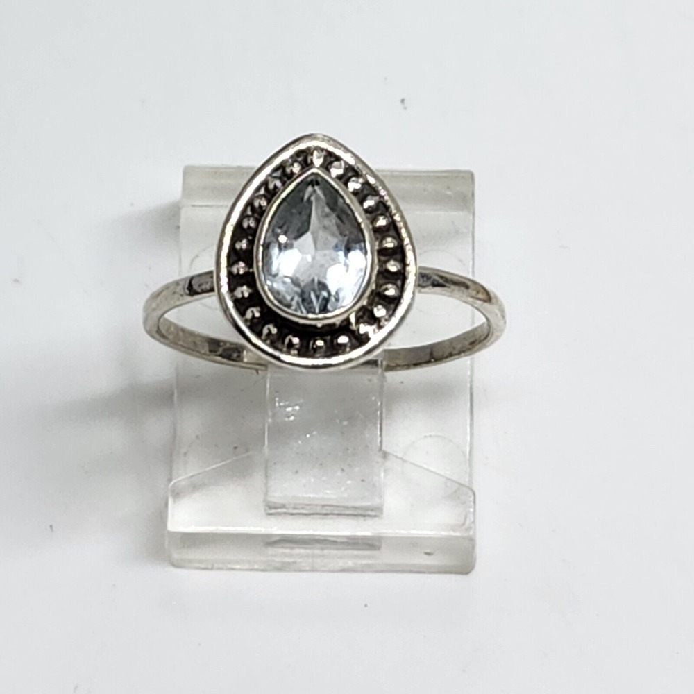 Blue Topaz Sterling Silver‎ 925 Ring Size 6